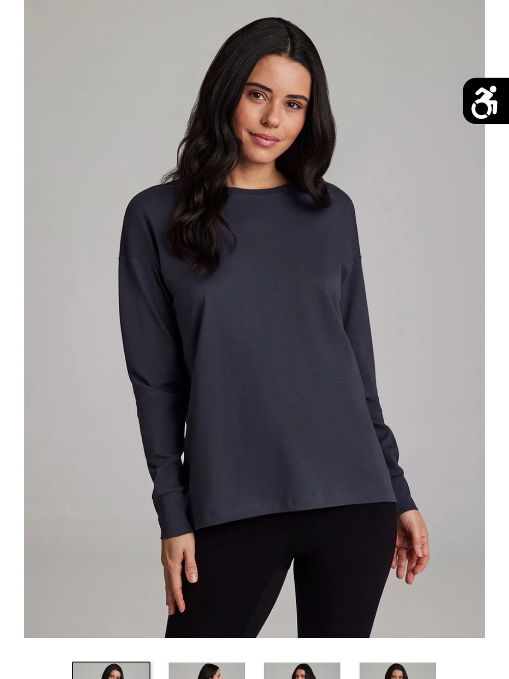 Avalanche Women's Charcoal Crewneck Long-Sleeve Top